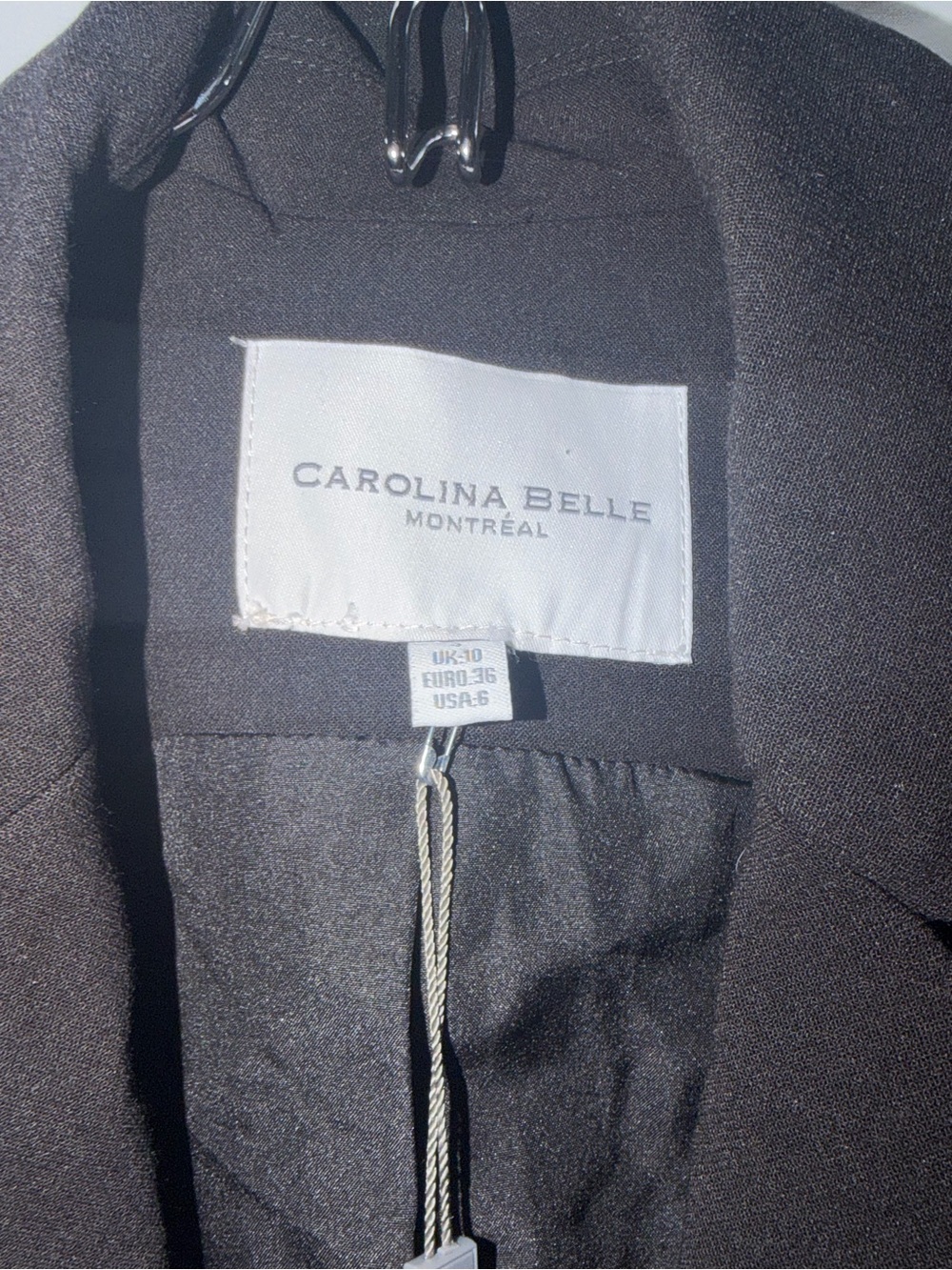 Carolina Belle Black Tailored Open-Front Vest - Picture 3 of 7